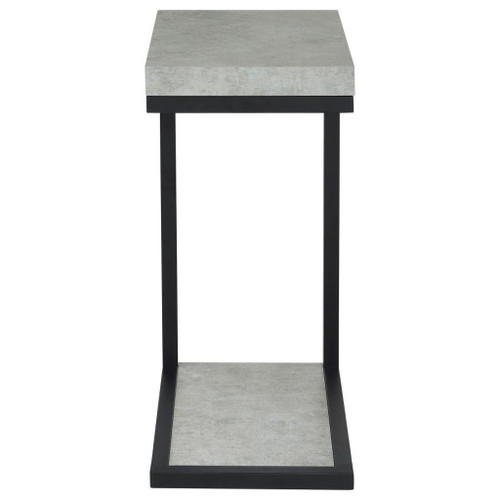 Beck - Engineered Wood C-Shape Sofa Side Table - Cement