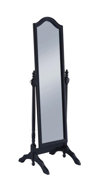 Cabot - Wood Adjustable Full Length Cheval Mirror - Black
