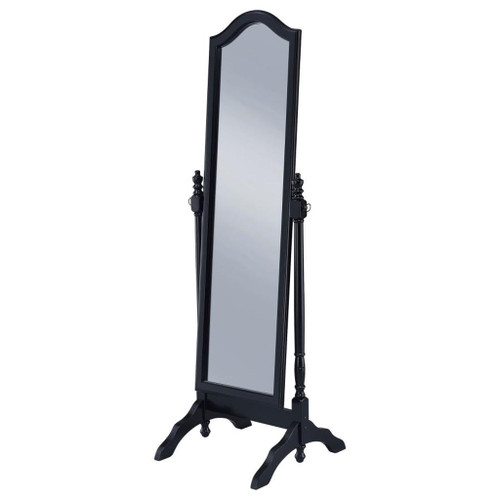Cabot - Wood Adjustable Full Length Cheval Mirror - Black