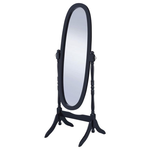 Foyet - Wood Adjustable Full Length Cheval Mirror - Black