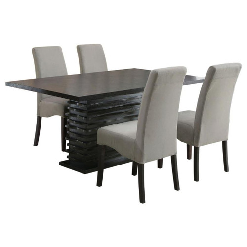 Stanton - 5 Piece Rectangular Dining Table Set - Gray