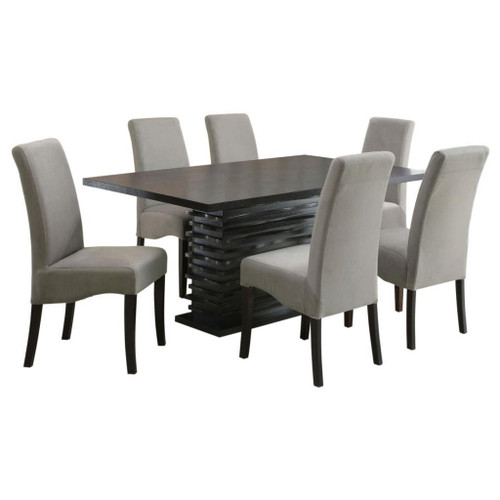 Stanton - 7 Piece Rectangular Dining Table Set - Gray