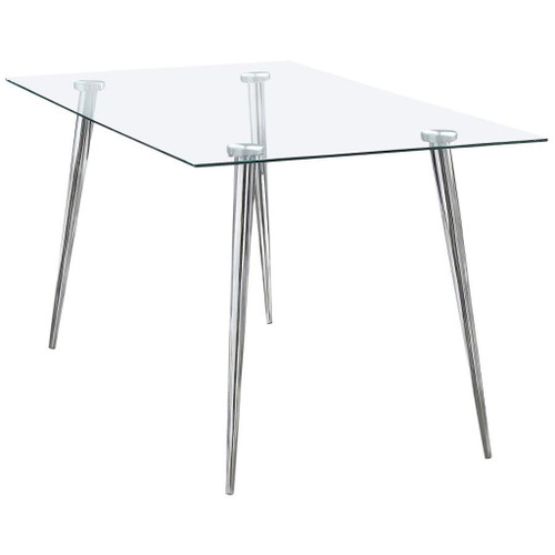 Gilman - Rectangular Glass Top Dining Table - Chrome