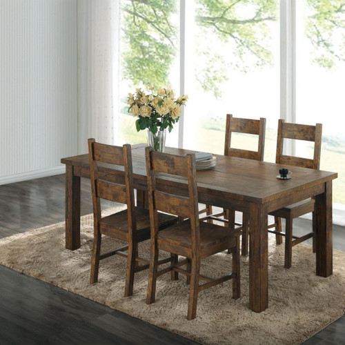 Coleman - 5 Piece Dining Set - Rustic Golden Brown