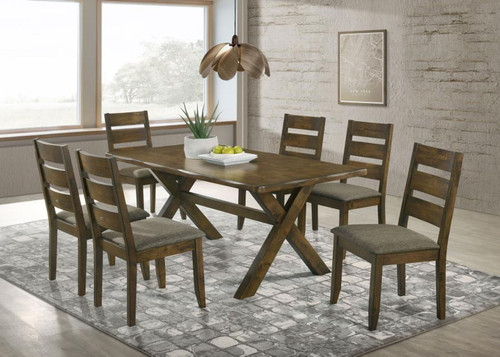 Alston - 7 Piece Rectangular Dining Table Set - Knotty Nutmeg