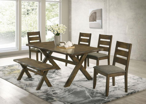 Alston - 6 Piece Rectangular Dining Table Set - Knotty Nutmeg