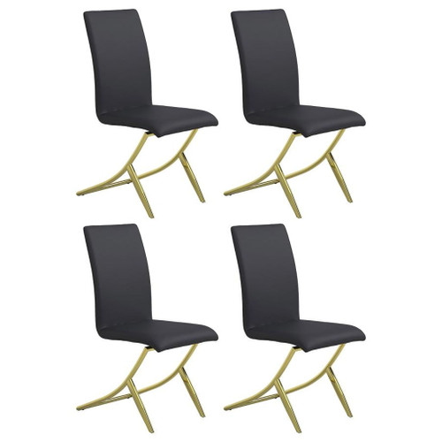 Carmelia - Upholstered Dining Side Chairs (Set of 4) - Black