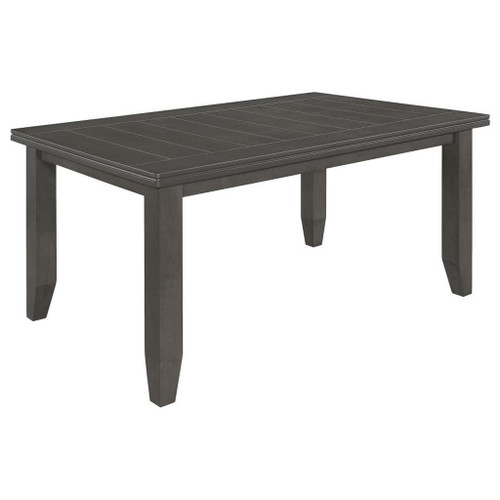Dalila - Rectangular Wood Dining Table - Dark Gray