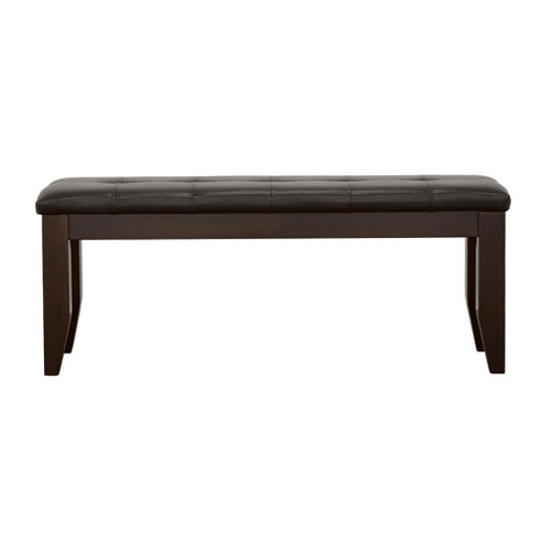 Dalila - Leatherette Upholstered Wood Dining Bench - Cappuccino