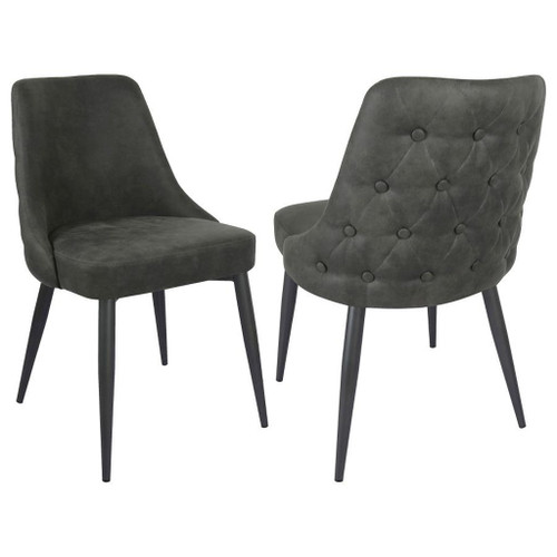 Cosmo - Upholstered Dining Side Chair (Set of 2) - Gray