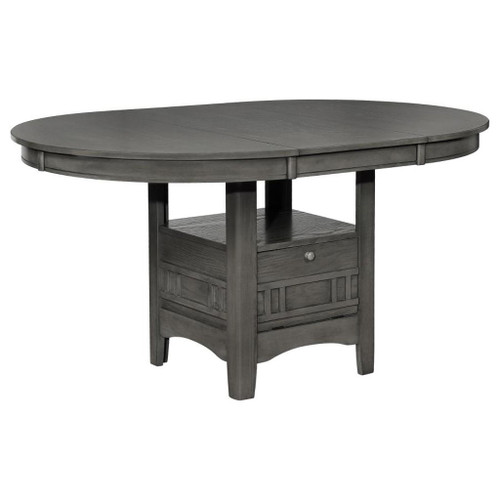 Lavon - Oval Extension Leaf Dining Table - Medium Gray