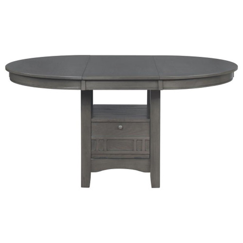 Lavon - 5 Piece Oval Extension Leaf Dining Set - Medium Gray