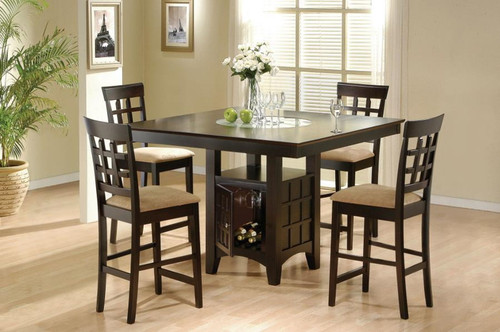 Gabriel - 5 Piece Counter Height Dining Set - Cappuccino