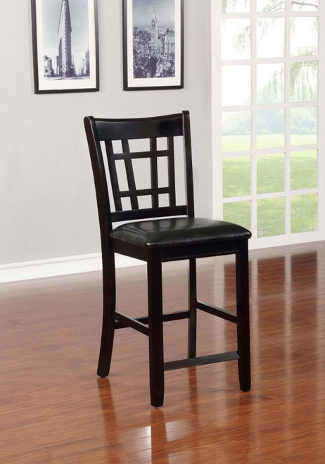 Lavon - Wood Counter Chair (Set of 2) - Black And Espresso