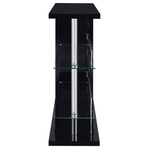 Prescott - Rectangular Home Wine Table - Black High Gloss