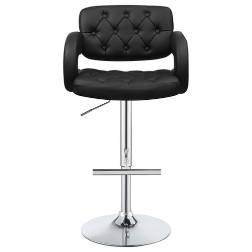 Brandi - Adjustable Bar Stool - Black And Chrome