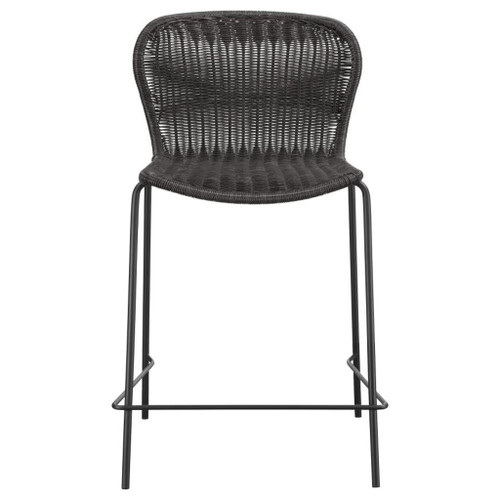 Mckinley - Faux Rattan Metal Counter Chair (Set of 2) - Brown