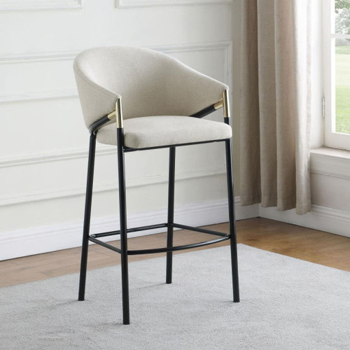 Chadwick - Fabric Upholstered Bar Chair (Set of 2) - Beige