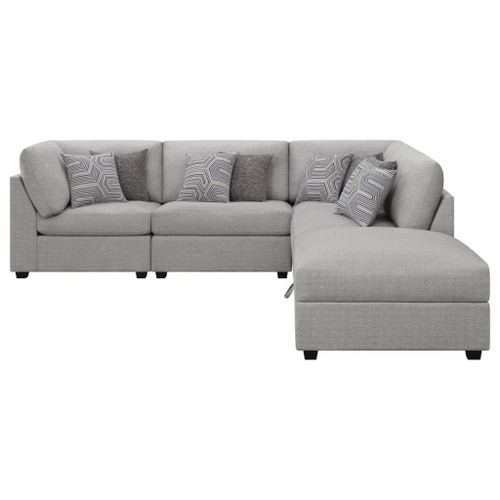 Cambria - 5 Piece Upholstered Modular Sectional Sofa - Gray