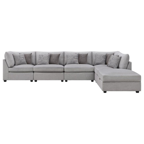 Cambria - 6 Piece Modular Upholstered Sectional Sofa - Gray