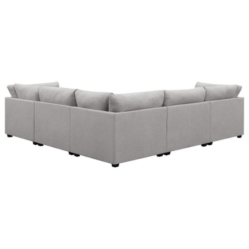 Cambria - 6 Piece Upholstered Modular Sectional Sofa - Gray