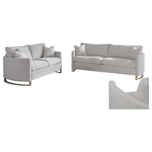 Corliss - 3 Piece Upholstered Arched Arm Sofa Set - Beige
