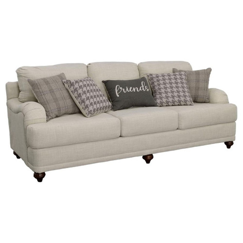 Glenn - 2 Piece Upholstered Sofa Set - Light Gray And Gray