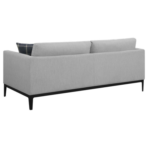 Apperson - 3 Piece Upholstered Track Arm Sofa Set - Light Gray