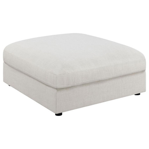 Serene - Square Upholstered Ottoman - Beige