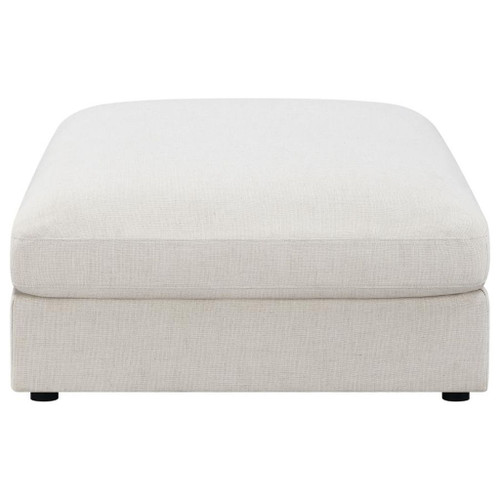 Serene - Square Upholstered Ottoman - Beige