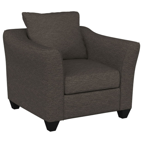 Salizar - Upholstered Flared Arm Accent Chair - Charcoal Gray