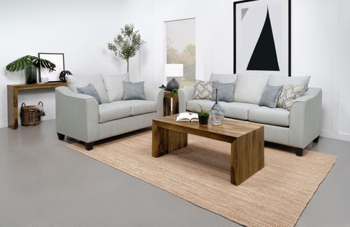 Salizar - 2 Piece Upholstered Flared Arm Sofa Set - Sand