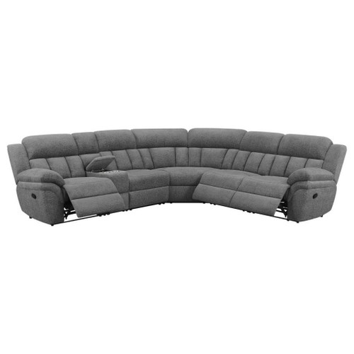 Bahrain - 6 Piece Modular Reclining Sectional Sofa - Charcoal