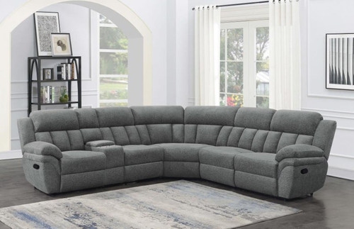 Bahrain - 6 Piece Modular Reclining Sectional Sofa - Charcoal