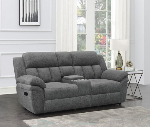 Bahrain - Upholstered Motion Loveseat - Charcoal