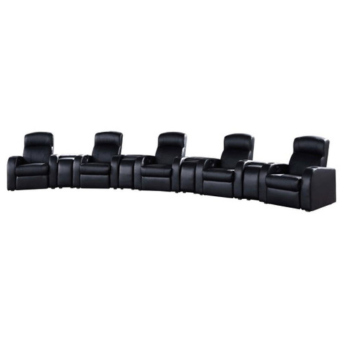 Cyrus - 9 Piece Upholstered Home Theater Seating - Black