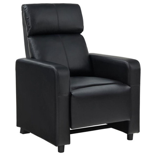 Toohey - 7 Piece 4-Seater Upholstered Tufted Recliner Living Room Set - Black