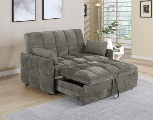 Cotswold - Upholstered Convertible Sleeper Sofa Bed - Dark Gray