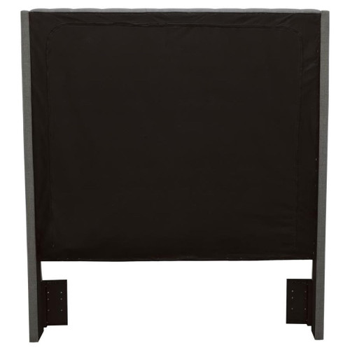 Camille - Upholstered Eastern King Panel Headboard - Gray