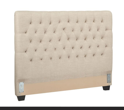 Chloe - Upholstered Full Panel Headboard - Oatmeal