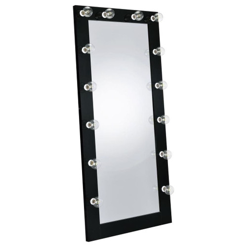 Zayan - Floor LED Lighting Black Gloss - Mirror