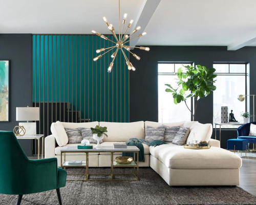 Serene - 4 Piece Upholstered Modular Sectional Sofa - Beige