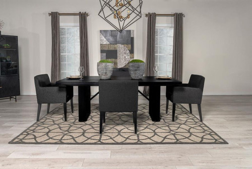 Catherine - 5 Piece Rectangular Dining Table Set - Black