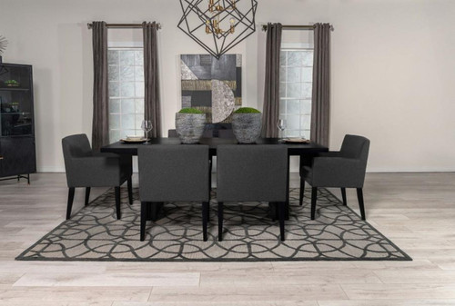 Catherine - 5 Piece Rectangular Dining Table Set - Black