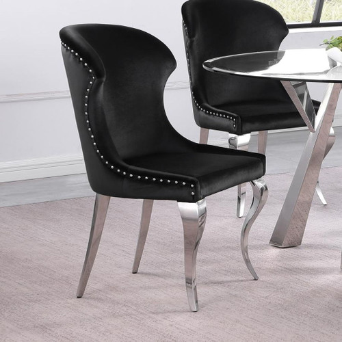 Cheyanne - Upholstered Dining Side Chair (Set of 2) - Black