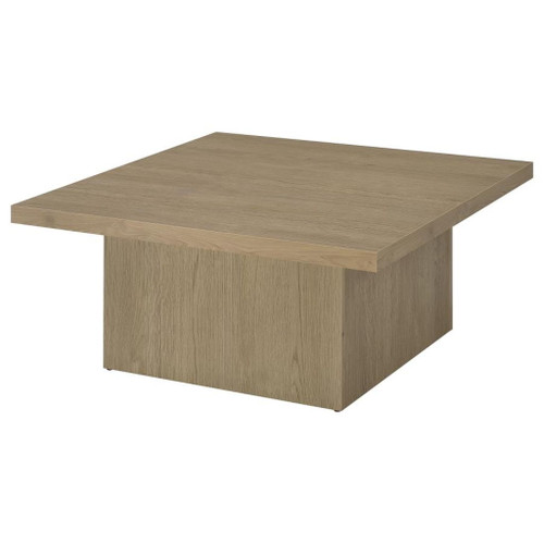 Devar - Square Engineered Wood Cocktail Coffee Table - Latte