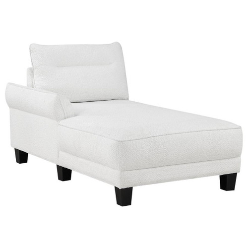 Caspian - Upholstered Curved Arm Chaise Sectional Sofa - White
