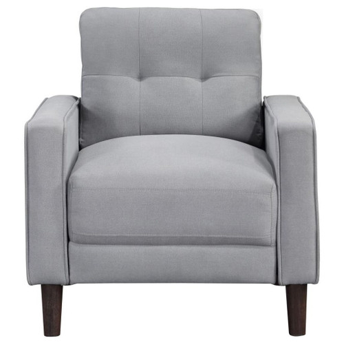 Bowen - Upholstered Track Arm Tufted Accent Chair - Gray