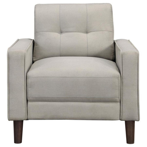 Bowen - Upholstered Track Arm Tufted Accent Chair - Beige