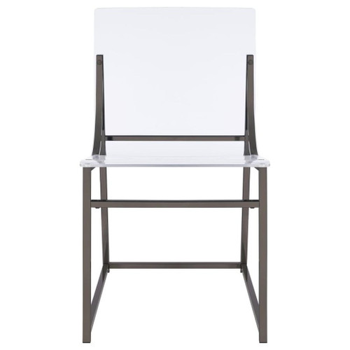 Adino - Acrylic Dining Side Chair (Set of 2) - Black Nickel